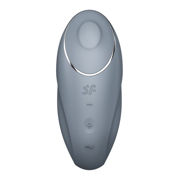 Вибростимулятор-пульсатор Satisfyer Tap & Climax 1 Bluegrey, эффект постукивания пальцем, 2 мотора