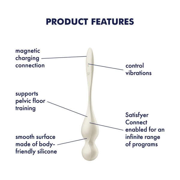 Вагинальные смарт-шарики с вибрацией Satisfyer Love Birds 1 Connect App 78 г