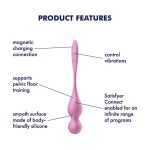 Вагинальные смарт-шарики с вибрацией Satisfyer Love Birds 1 Connect App 78 г