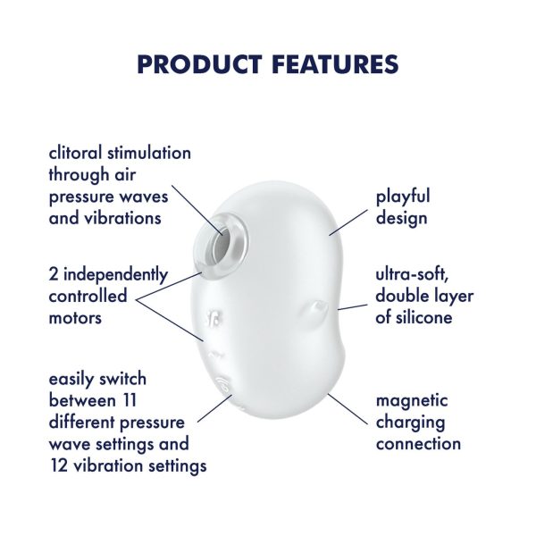 Вакуумний кліторальний стимулятор з вібрацією Satisfyer Cutie Ghost