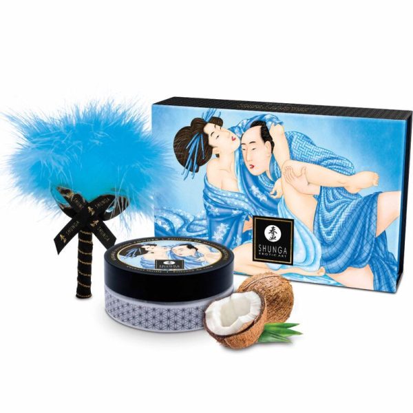 Вкусная пудра для оральных ласк Shunga Body Powder Coconut Thrills, 75 г, аромат кокоса