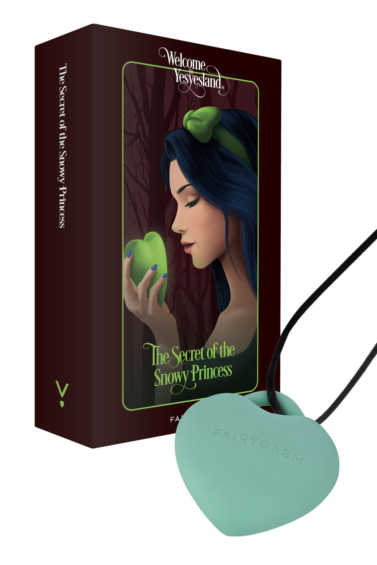 Мини-вибратор «Сердечко» FairyGasm PleasureStone , 9 режимов, на шнурке