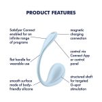 Смарт-віброяйце Satisfyer Smooth Petal Connect App Light