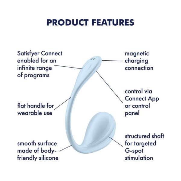 Смарт-віброяйце Satisfyer Smooth Petal Connect App Light