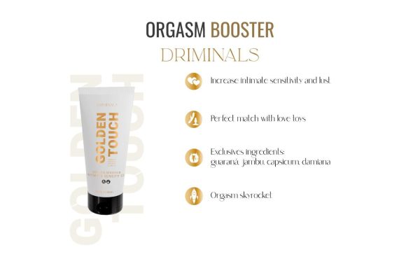 Возбуждающий гель для клитора Driminals Golden Touch Orgasm Booster, 30 мл, разогрев и покалывание
