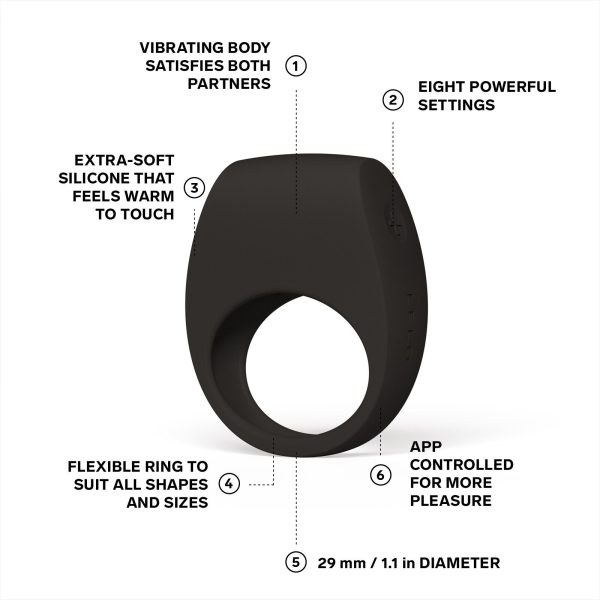 Ерекційне кільце з вібрацією LELO Tor 3 керування зі смартфона