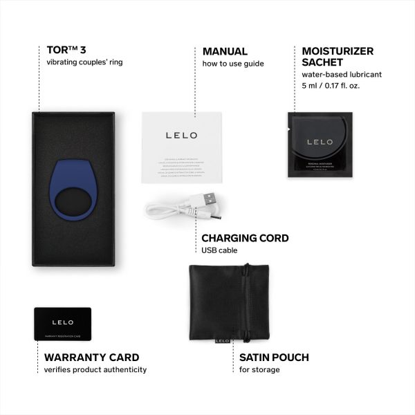 Ерекційне кільце з вібрацією LELO Tor 3 Base керування зі смартфона