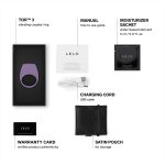 Ерекційне кільце з вібрацією LELO Tor 3 Dusk, керування зі смартфона