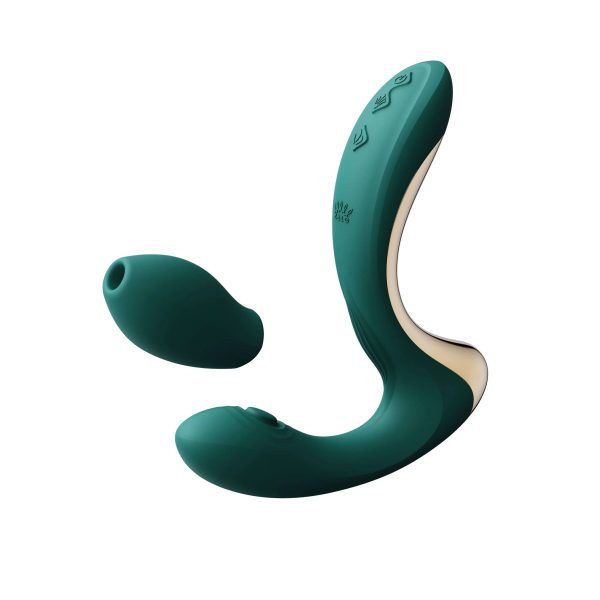 Вибратор-пульсатор с вакуумной насадкой Zalo – Talis G-Spot PulseWave Vibrator Green
