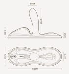 Sit-on-top смарт-вібратор Zalo – Flora Smart Vibrating Pad Obsidian 9 моторів