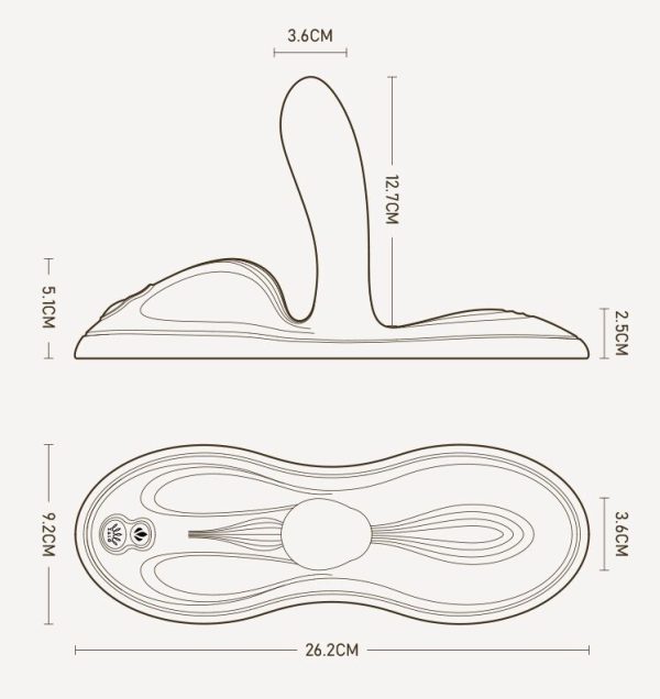 Sit-on-top смарт-вібратор Zalo – Flora Smart Vibrating Pad Obsidian 9 моторів