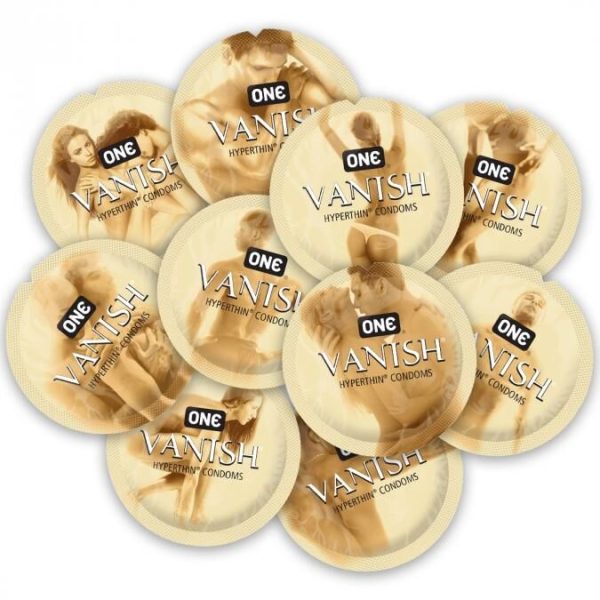 Набор презервативов ONE Vanish Hyperthin, 100 шт, ультратонкие, со смазкой, упаковка-тубус
