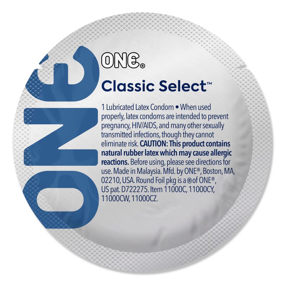 Презерватив ONE Classic Select Contest Collection, 1 шт, гладкий, со смазкой, дизайнерская упаковка
