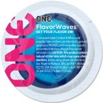 Ароматизований презерватив ONE FlavorWaves Mint Chocolate, 1 шт, , запах м’ятного шоколаду