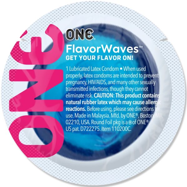 Ароматизований презерватив ONE FlavorWaves Mint Chocolate, 1 шт, , запах м’ятного шоколаду