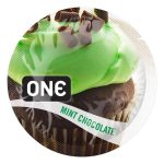 Ароматизований презерватив ONE FlavorWaves Mint Chocolate, 1 шт, , запах м’ятного шоколаду