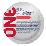 Презерватив ONE Tattoo Touch 1 шт, фиолетовый с рельефом в виде татуировки