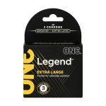 Презервативы ONE Legend 3 шт, увеличенный размер, расширение на конце, картонная упаковка