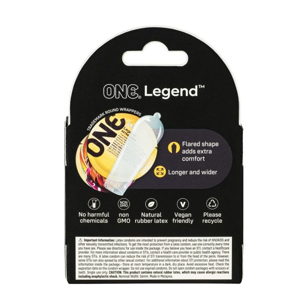 Презервативы ONE Legend 3 шт, увеличенный размер, расширение на конце, картонная упаковка