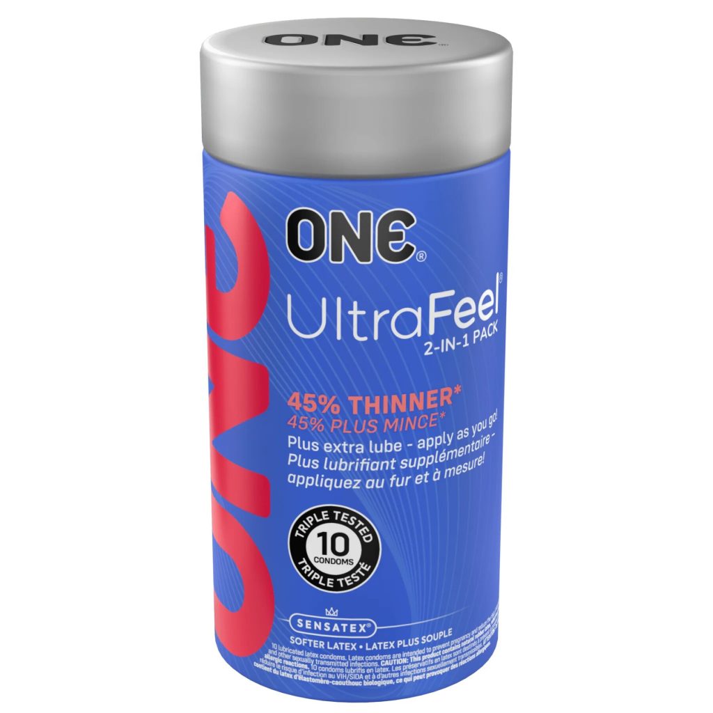 Презервативы ONE Ultra Feel, ультратонкие, c дополнительной смазкой, 10 шт, подарочная упаковка-тубус