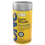 Презервативы ONE Super Studs, 12 шт, с точечным рельефом, со смазкой, подарочная упаковка-тубус