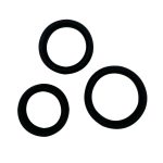 Набор эрекционных колец Alive Sensual Pleasure Rings, 3 размера, черные, очень эластичные