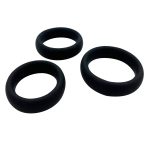 Набор эрекционных колец Alive Sensual Pleasure Rings, 3 размера, черные, очень эластичные