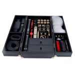 БДСМ-набор LOCKINK All-in-1 BDSM Play Kit, черный, кожа с тиснением, предметы для бондажа, шибари, ваксплея