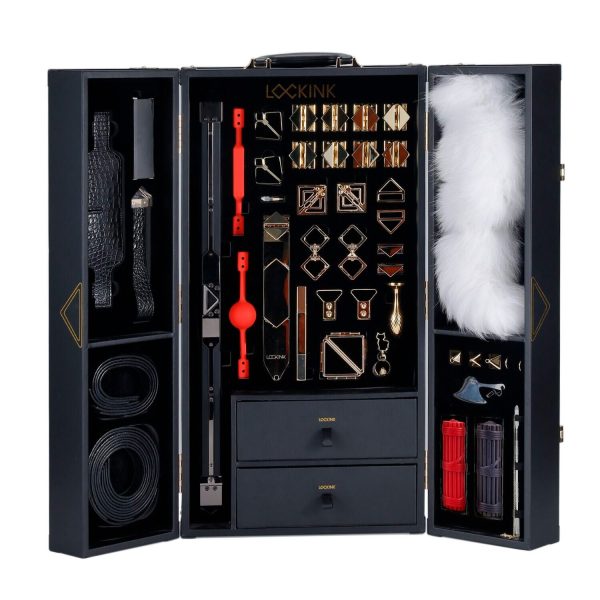 БДСМ-набір LOCKINK All-in-1 BDSM Play Kit, шкіра з тисненням, предмети для бондажу, шибарі, ваксплею