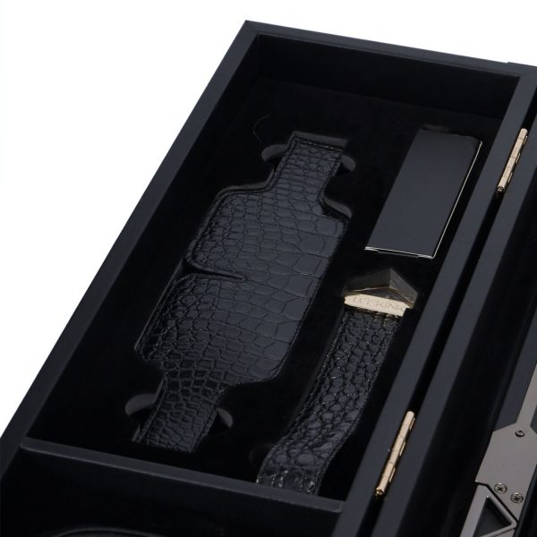 БДСМ-набор LOCKINK All-in-1 BDSM Play Kit, черный, кожа с тиснением, предметы для бондажа, шибари, ваксплея