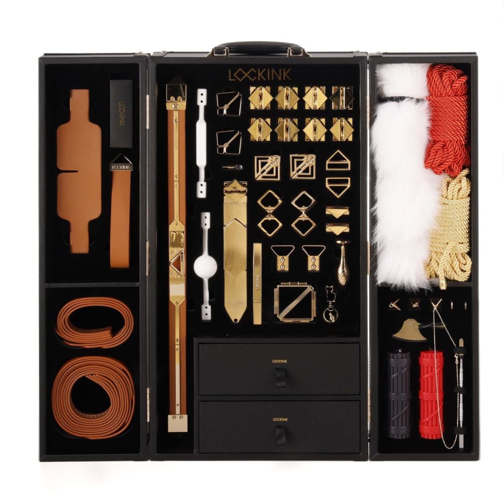 БДСМ-набір LOCKINK All-in-1 BDSM Play Kit, ремені, маска, кляпи, анальні пробки, свічки