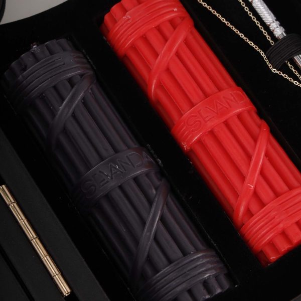 БДСМ-набор LOCKINK All-in-1 BDSM Play Kit, черный, ремни, маска, кляпы, анальные пробки, свечи