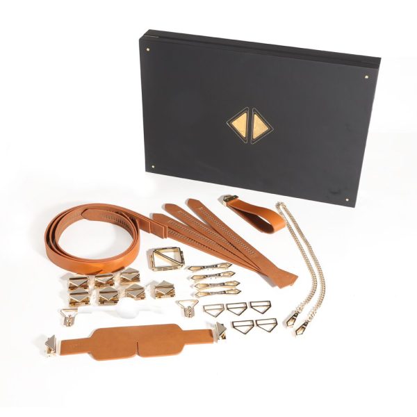 БДСМ-набор LOCKINK Bondage & Restraint Set, черный, натуральная кожа, фиксаторы, маска, кляп