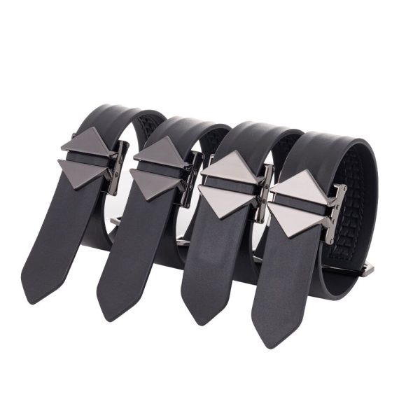 БДСМ-набор LOCKINK Bondage & Restraint Set, черный, натуральная кожа, фиксаторы, маска, кляп