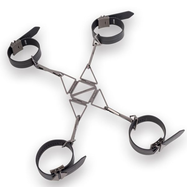 БДСМ-набор LOCKINK Bondage & Restraint Set, черный, натуральная кожа, фиксаторы, маска, кляп