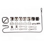 БДСМ-набор LOCKINK Bondage & Restraint Set, черный, натуральная кожа, фиксаторы, маска, кляп