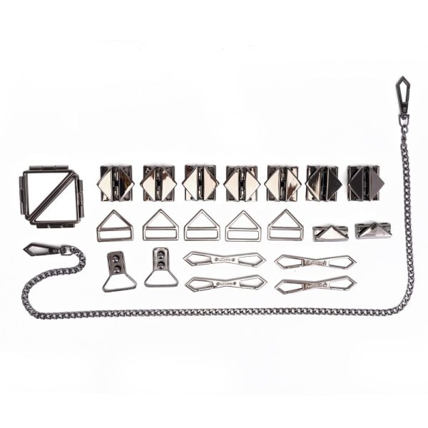 БДСМ-набор LOCKINK Bondage & Restraint Set, черный, натуральная кожа, фиксаторы, маска, кляп