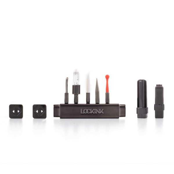 БДСМ-набор LOCKINK Teasing & Impact-Play Set, черный, маска, кляп, зажимы для сосков, тиклер, шлепалка
