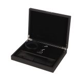 Маска на очі LOCKINK Blindfold Kit, чорна, натуральна шкіра, регульований обсяг