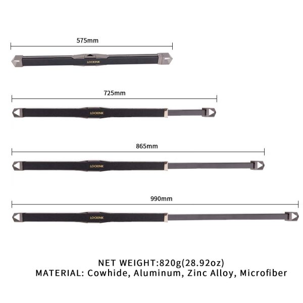 Фіксатор-розпірка LOCKINK Adjustable Spreader Bar Set, шкіряний, ремені для шиї, рук/ніг