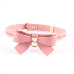 Нашийник з повідцем LOCKINK SEVANDA Love Heart Butterfly Leather Collar Set, з бантом