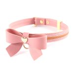 Нашийник з повідцем LOCKINK SEVANDA Love Heart Butterfly Leather Collar Set, з бантом