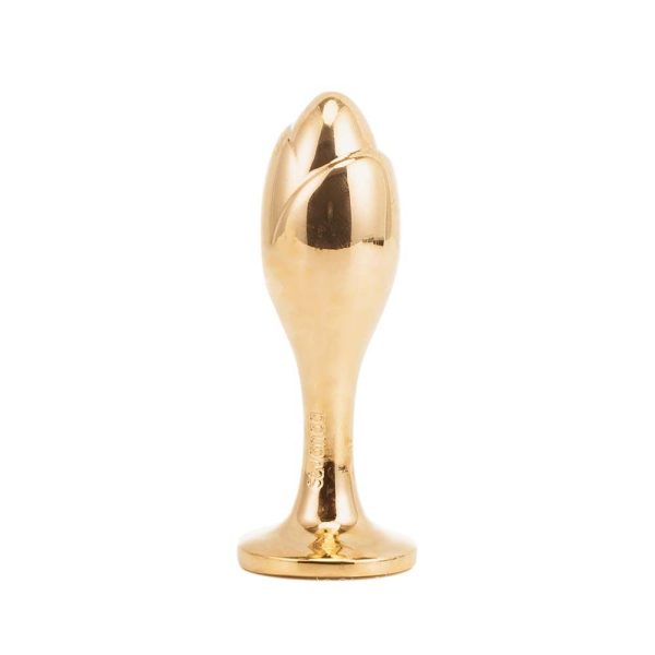Металлическая анальная пробка с меховым хвостом LOCKINK SEVANDA Fox-Tail Anal Rose-shape Plug
