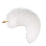 Металлическая анальная пробка с меховым хвостом LOCKINK SEVANDA Fox-Tail Anal Rose-shape Plug