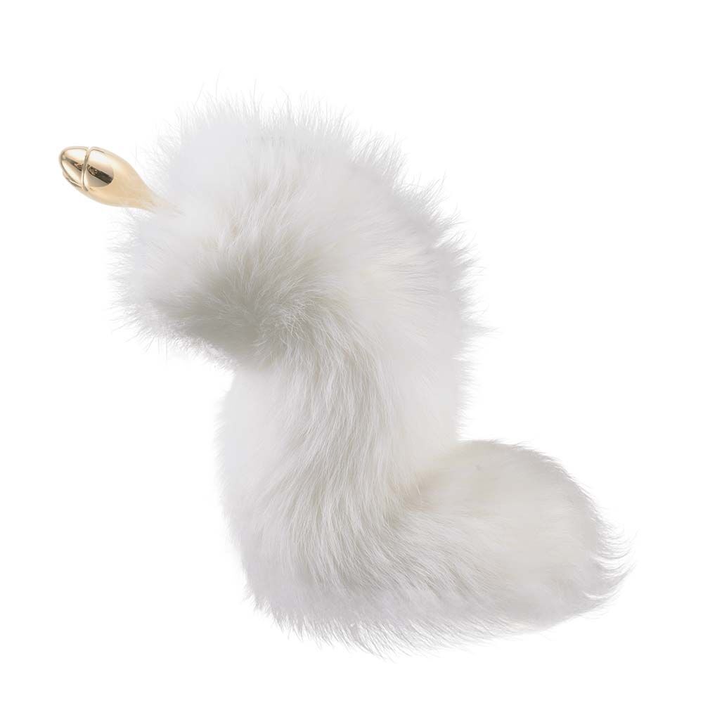 Металлическая анальная пробка с меховым хвостом LOCKINK SEVANDA Fox-Tail Anal Rose-shape Plug