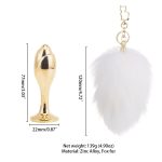 Металлическая анальная пробка — кроличий хвост LOCKINK SEVANDA Bunny-Tail Anal Rose-shape Plug