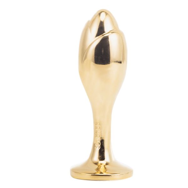 Металлическая анальная пробка — кроличий хвост LOCKINK SEVANDA Bunny-Tail Anal Rose-shape Plug