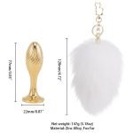 Металлическая анальная пробка — кроличий хвост LOCKINK SEVANDA Bunny-Tail Anal Pear-shape Plug