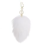 Металлическая анальная пробка — кроличий хвост LOCKINK SEVANDA Bunny-Tail Anal Pear-shape Plug