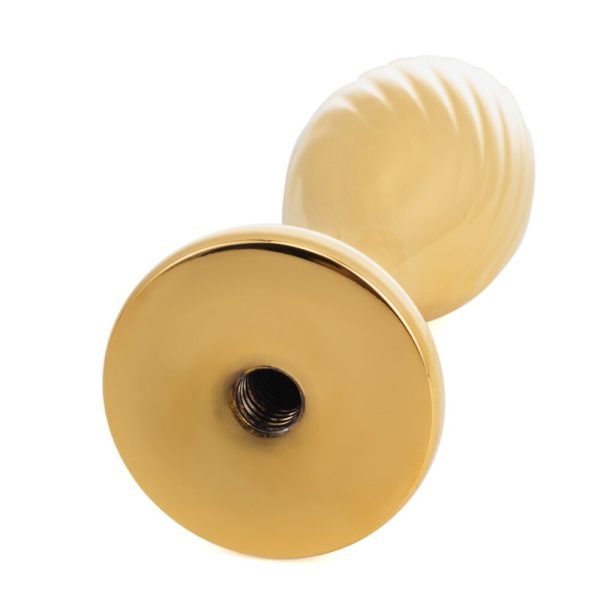 Металлическая анальная пробка — кроличий хвост LOCKINK SEVANDA Bunny-Tail Anal Pear-shape Plug